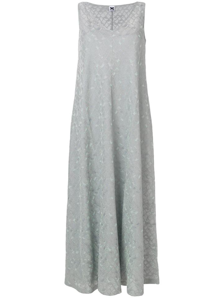 M Missoni Long V-neck Dress - Blue
