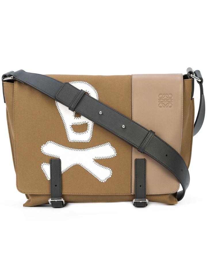 Loewe Skull Messenger Bag - Brown