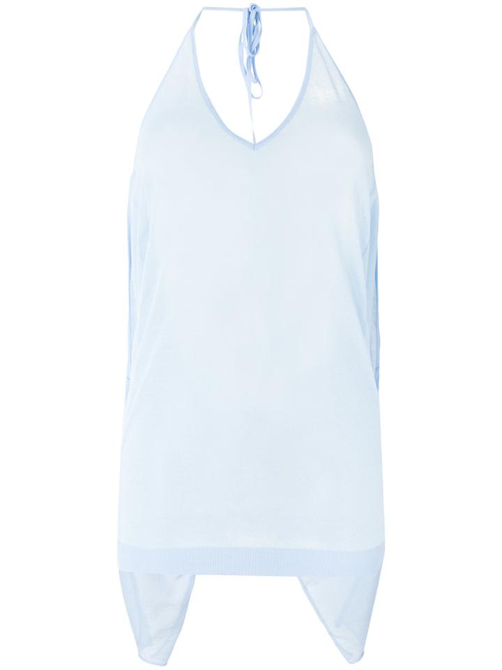 Jacquemus Sheer Halterneck Top - Blue