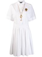 Boutique Moschino Embellished Shirt Dress - White