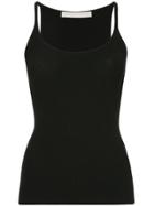 Dion Lee Fitted Fine Knit Rib Tank - Black