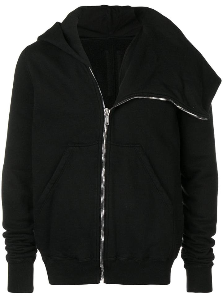 Rick Owens Drkshdw Asymmetric Zipper Hoodie - Black