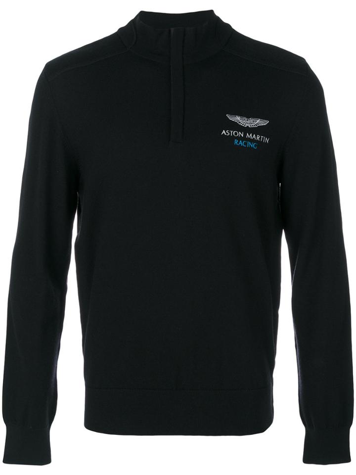 Hackett Half Zip Jumper - Black