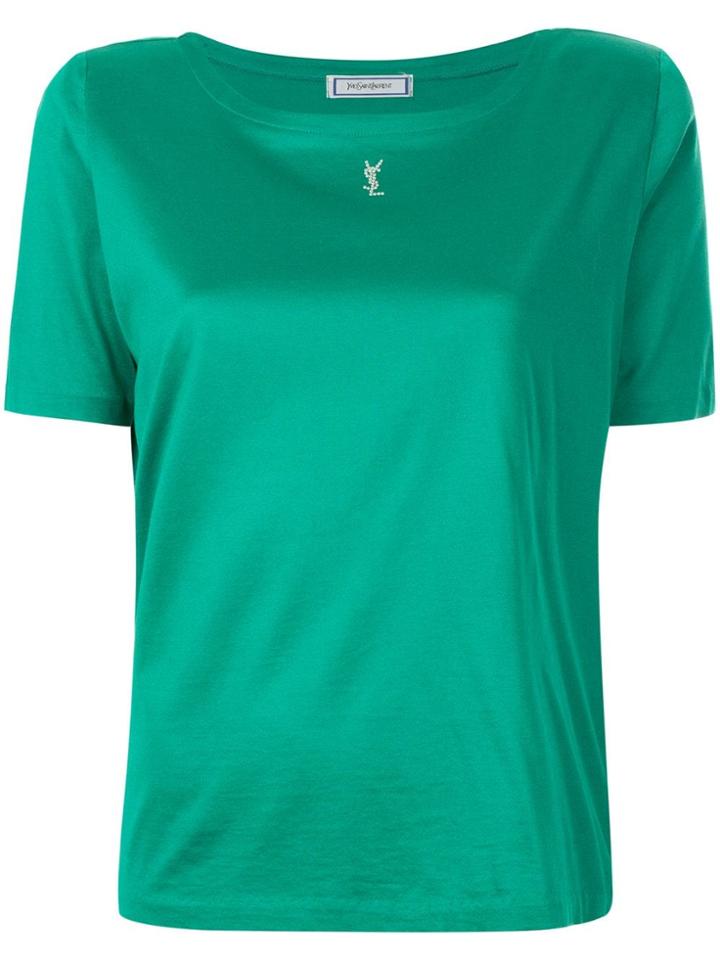 Yves Saint Laurent Vintage Structured Shoulders T-shirt - Green