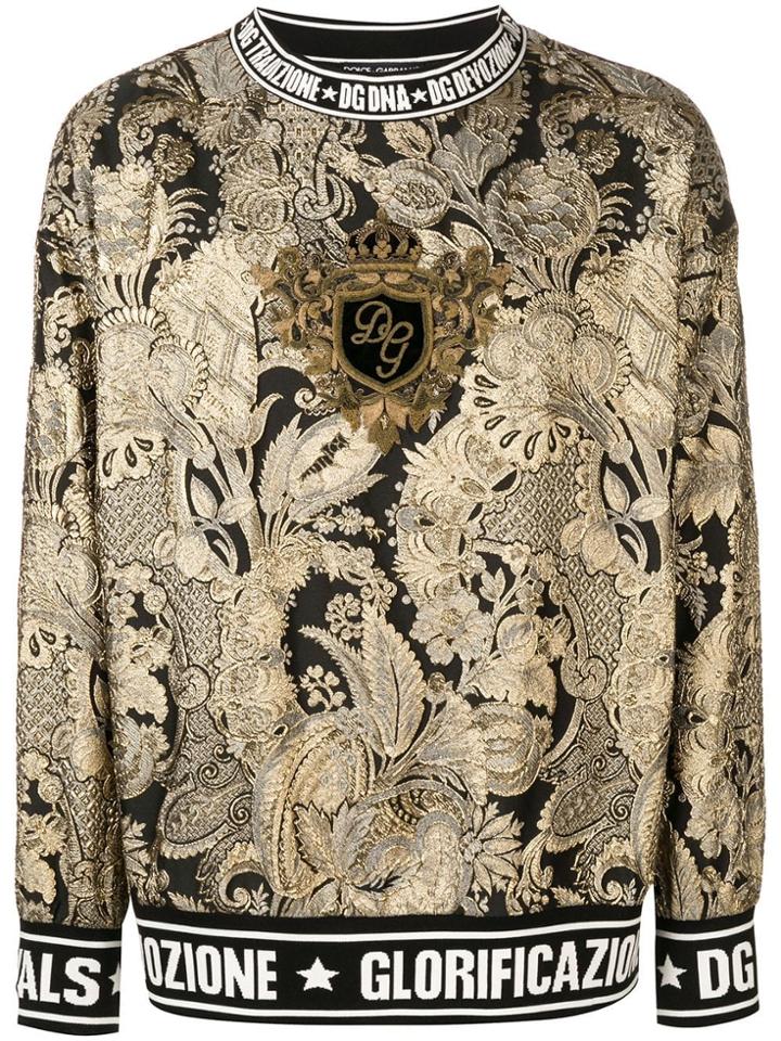 Dolce & Gabbana Jacquard Knit Jumper - Black
