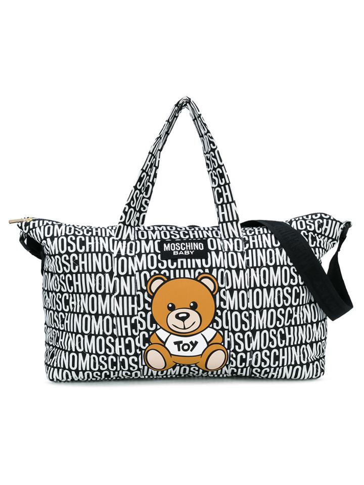 Moschino Kids Logo Print Changing Bag - Black