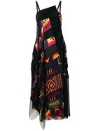 Sacai Pendleton Maxi Dress - Black