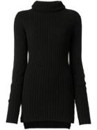 Ann Demeulemeester Fitted Roll-neck Sweater - Black