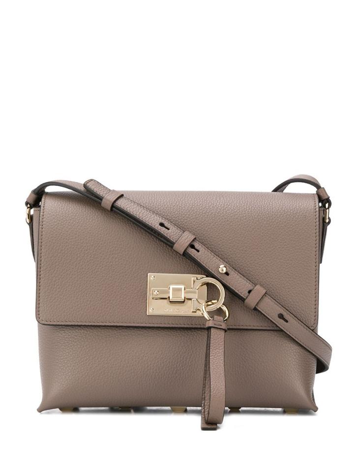 Salvatore Ferragamo Keyring Detail Shoulder Bag - Neutrals