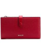 Bally Lamber Embossed Wallet - Red