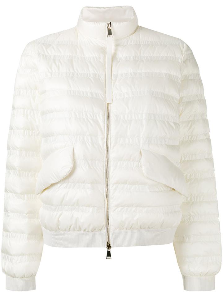 Moncler 'violette' Jacket, Women's, Size: 1, White, Polyamide/polyester/feather Down