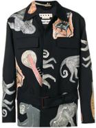 Marni Sketch Detail Shirt Jacket - Black