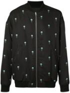 John Elliott - Jellyfish Print Bomber Jacket - Men - Silk/cotton/viscose/tencel - L, Black, Silk/cotton/viscose/tencel