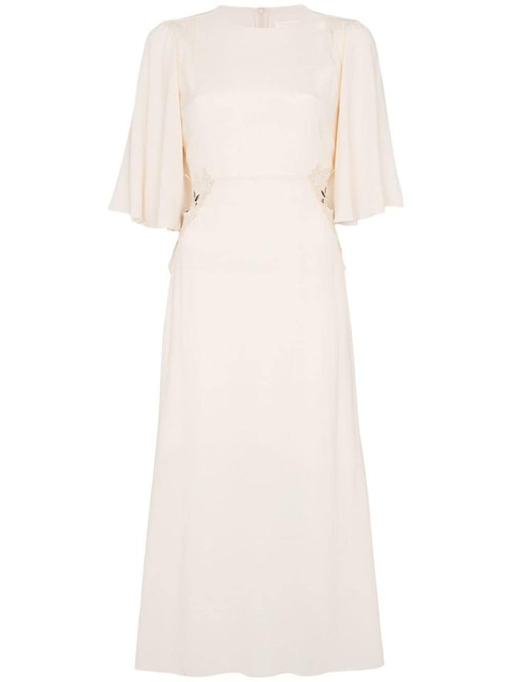 See By Chloé Lace Panel Midi Dress - Neutrals