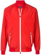 Kiton Zipped Bomber Jacket - Red