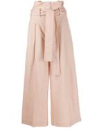 Stella Mccartney Wide-leg Paperbag Trousers - Pink