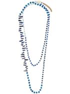 Rosantica Tonal Beaded Necklace, Women's, Blue