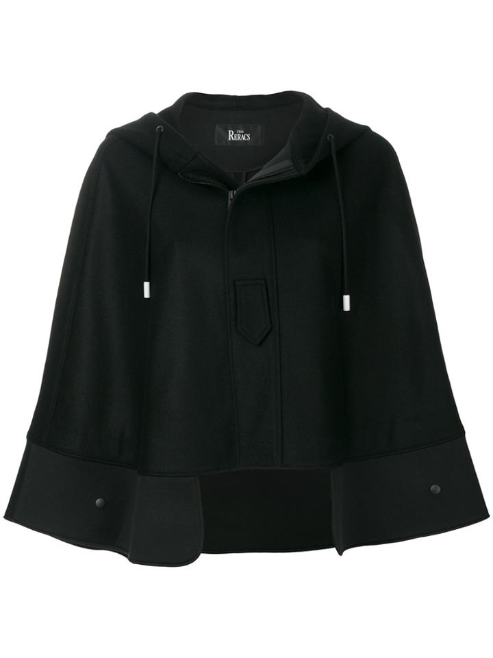 The Reracs Short Hooded Cape - Black