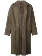 Yeezy Front Pockets Coat, Men's, Size: Small, Green, Lamb Skin/polyester