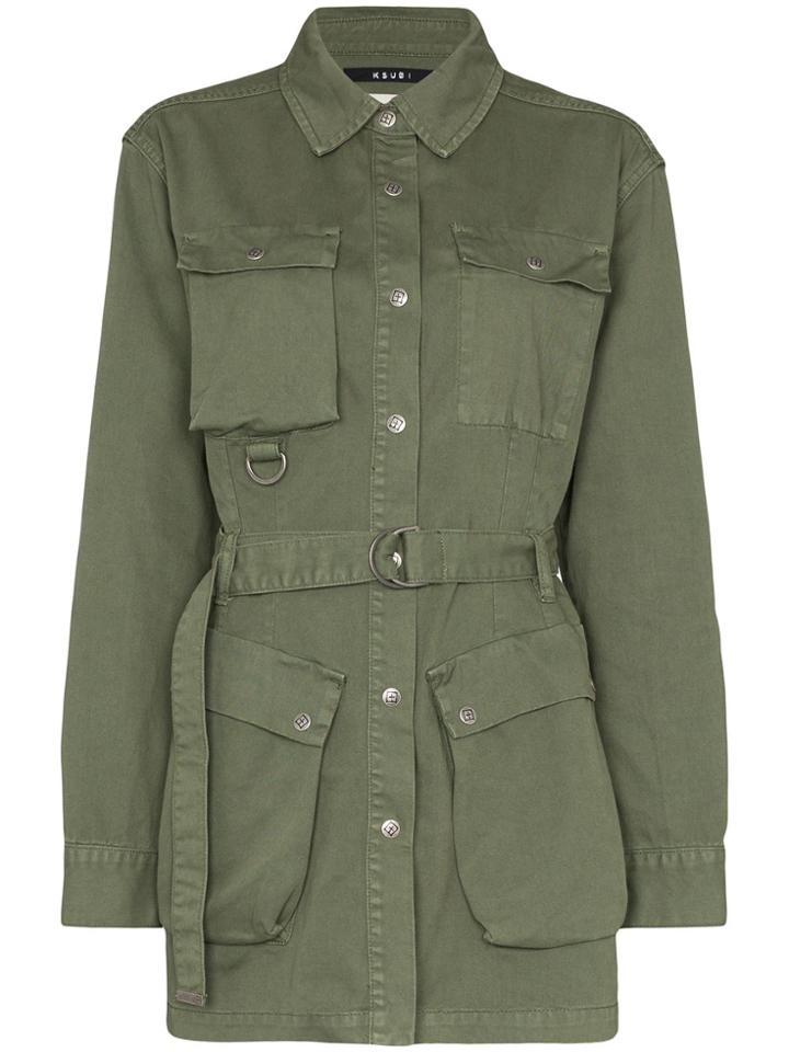 Ksubi Interlude Belted Jacket - Green