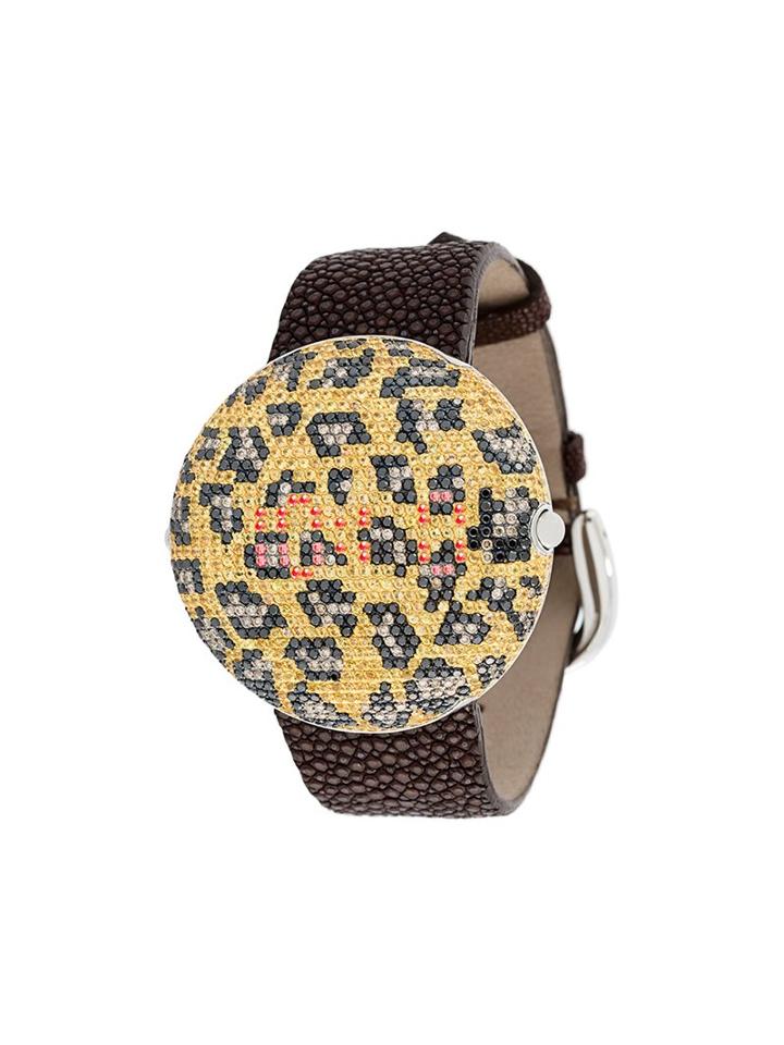 Christian Koban Leopard Print Watch