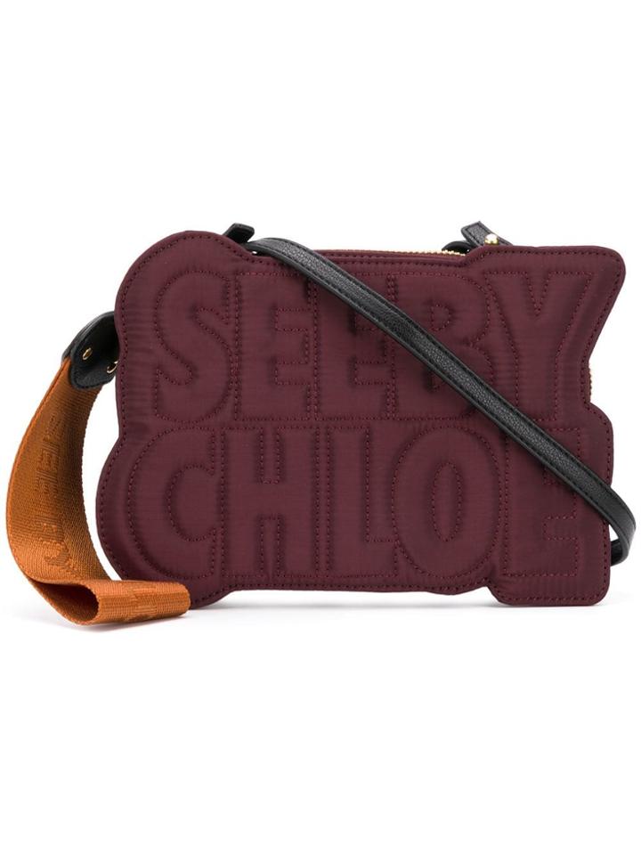 See By Chloé Logo Crossbody Bag - Purple