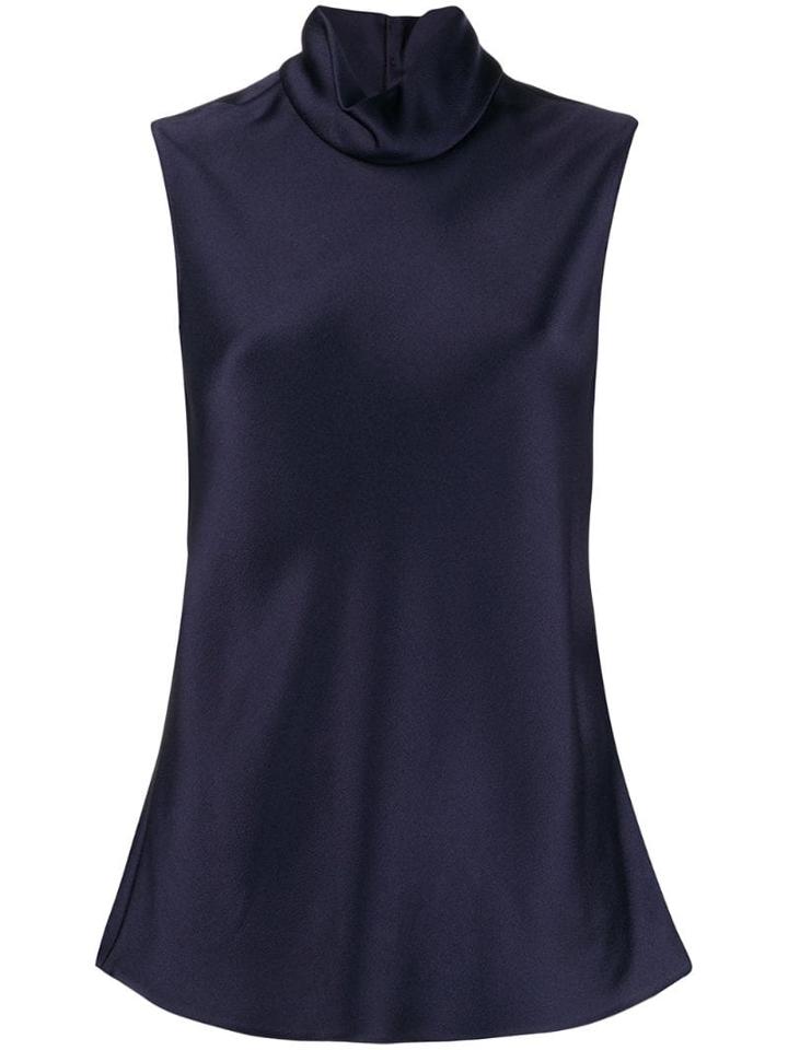 Maison Rabih Kayrouz Sleeveless Turtleneck Top - Blue