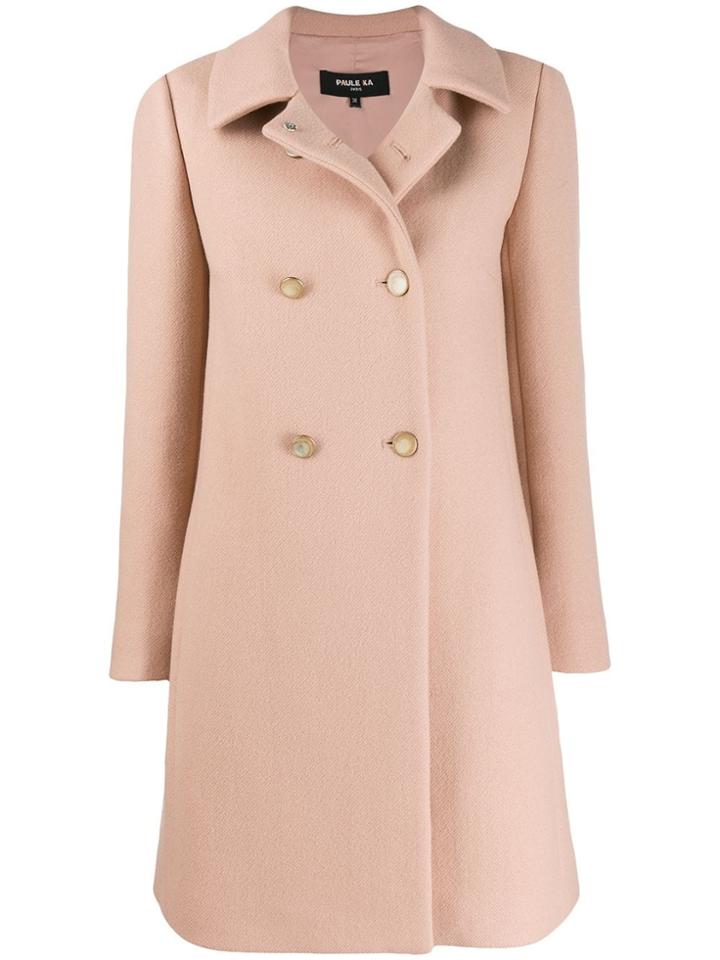 Paule Ka Double-breasted Midi Coat - Neutrals