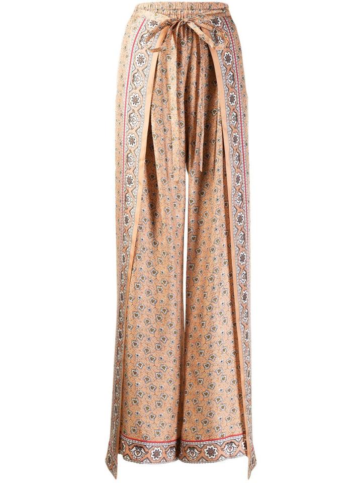 Chloé Wrap-effect Trousers - Neutrals