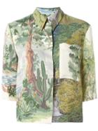 Stella Mccartney Woodland Print Shirt, Women's, Size: 40, Green, Viscose
