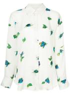 Msgm Floral Print Shirt - White