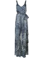 Alexis Leopard Print Jumpsuit - Blue