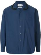 Comme Des Garçons Vintage Shirt With Knit Collar - Blue