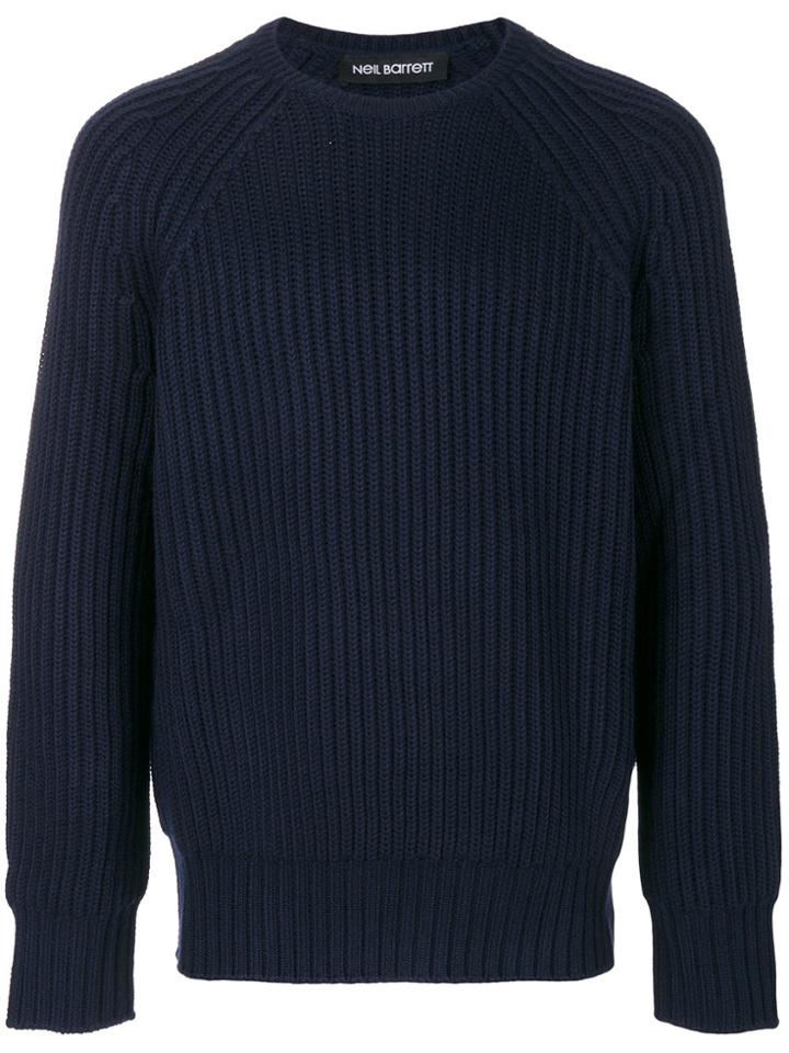 Neil Barrett Ribbed Jumper - Blue