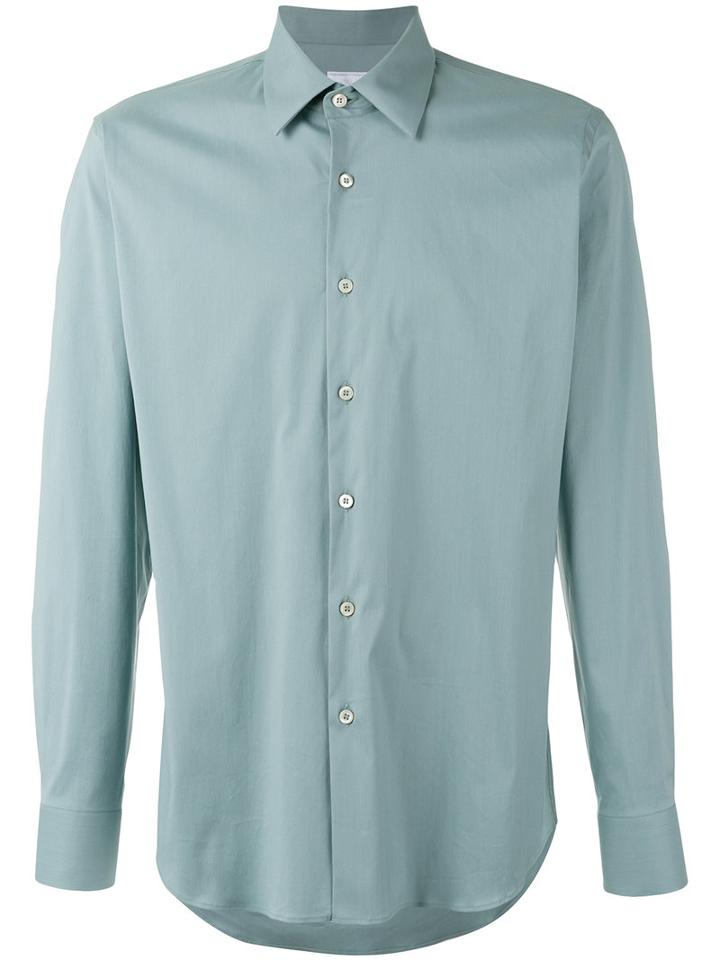 Prada - Plain Shirt - Men - Cotton/polyamide/spandex/elastane - 40, Blue, Cotton/polyamide/spandex/elastane
