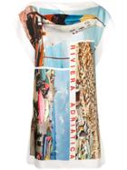 Isa Arfen Postcard Print Dress - White