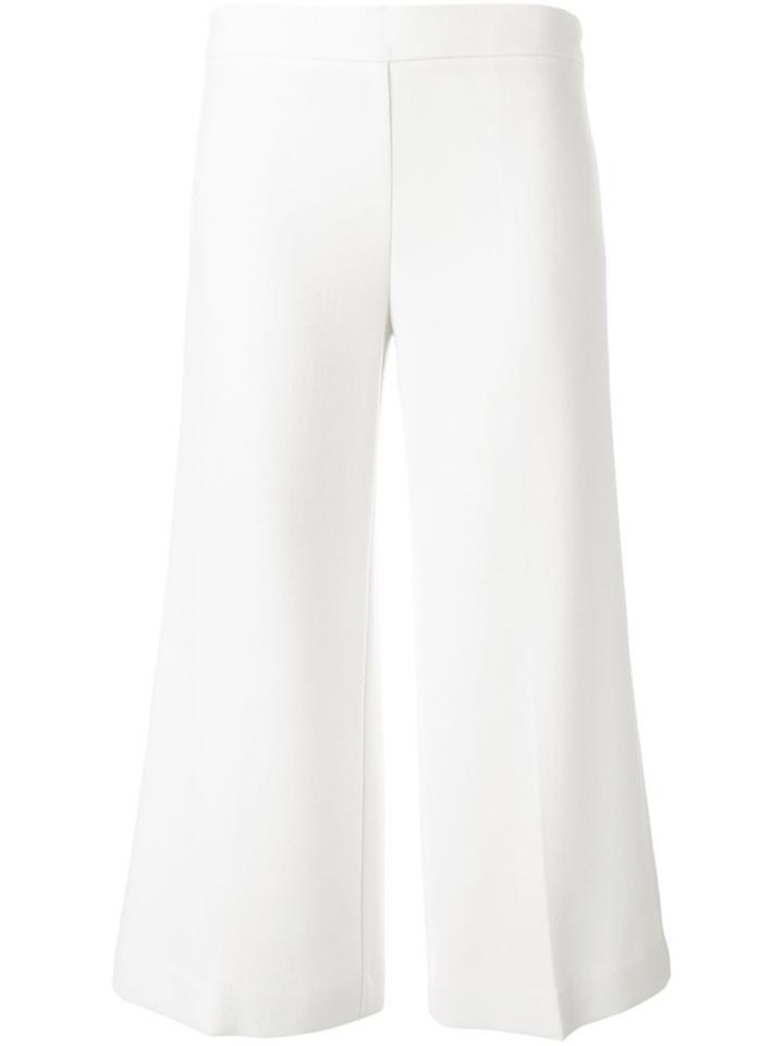 P.a.r.o.s.h. Wide Leg Culottes, Women's, Size: Large, White, Polyamide/spandex/elastane/wool