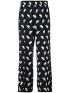 Odeeh Floral Print Trousers - Blue