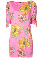 Trina Turk Floral Print Mini Dress - Pink & Purple