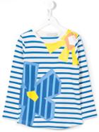 Stella Mccartney Kids Striped Floral T-shirt, Girl's, Size: 8 Yrs, Blue