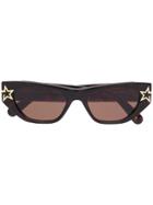 Stella Mccartney Eyewear Oversized Frame Sunglasses - Brown