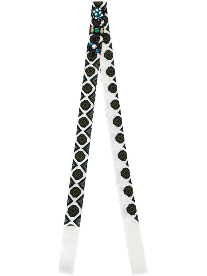 Lanvin Embroidered Stone Scarf