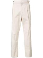 Maison Flaneur High Low Tailored Trousers - Neutrals