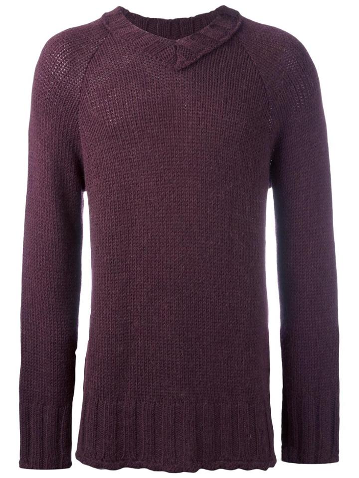 Société Anonyme V-neck Jumper - Pink & Purple
