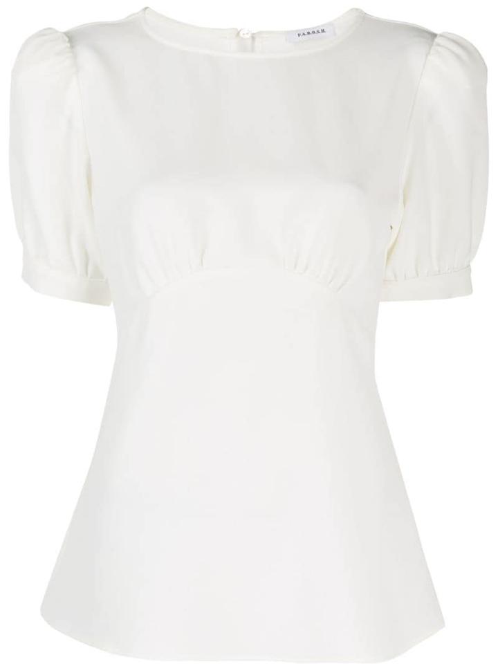 P.a.r.o.s.h. Puff Sleeve Blouse - White