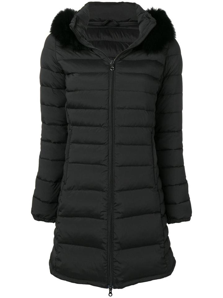 Duvetica Fitted Quilted Parka - Black