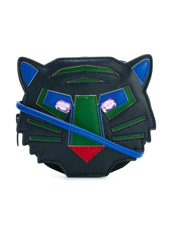 Stella Mccartney Kids Tiger Face Shoulder Bag, Girl's, Blue