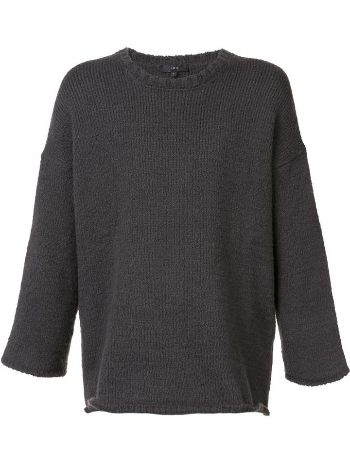 Iro Dropped Shoulder Jumper, Men's, Size: Xl, Grey, Cotton/polyamide/spandex/elastane