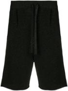 Laneus Glittered Knitted Shorts - Black