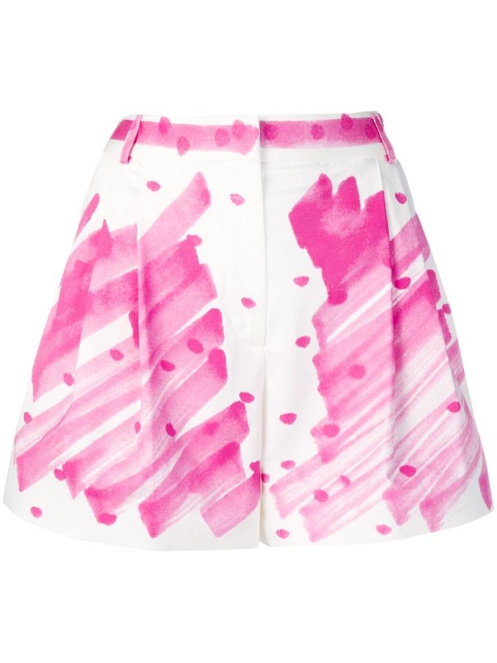 Moschino Stroke Print Shorts - White